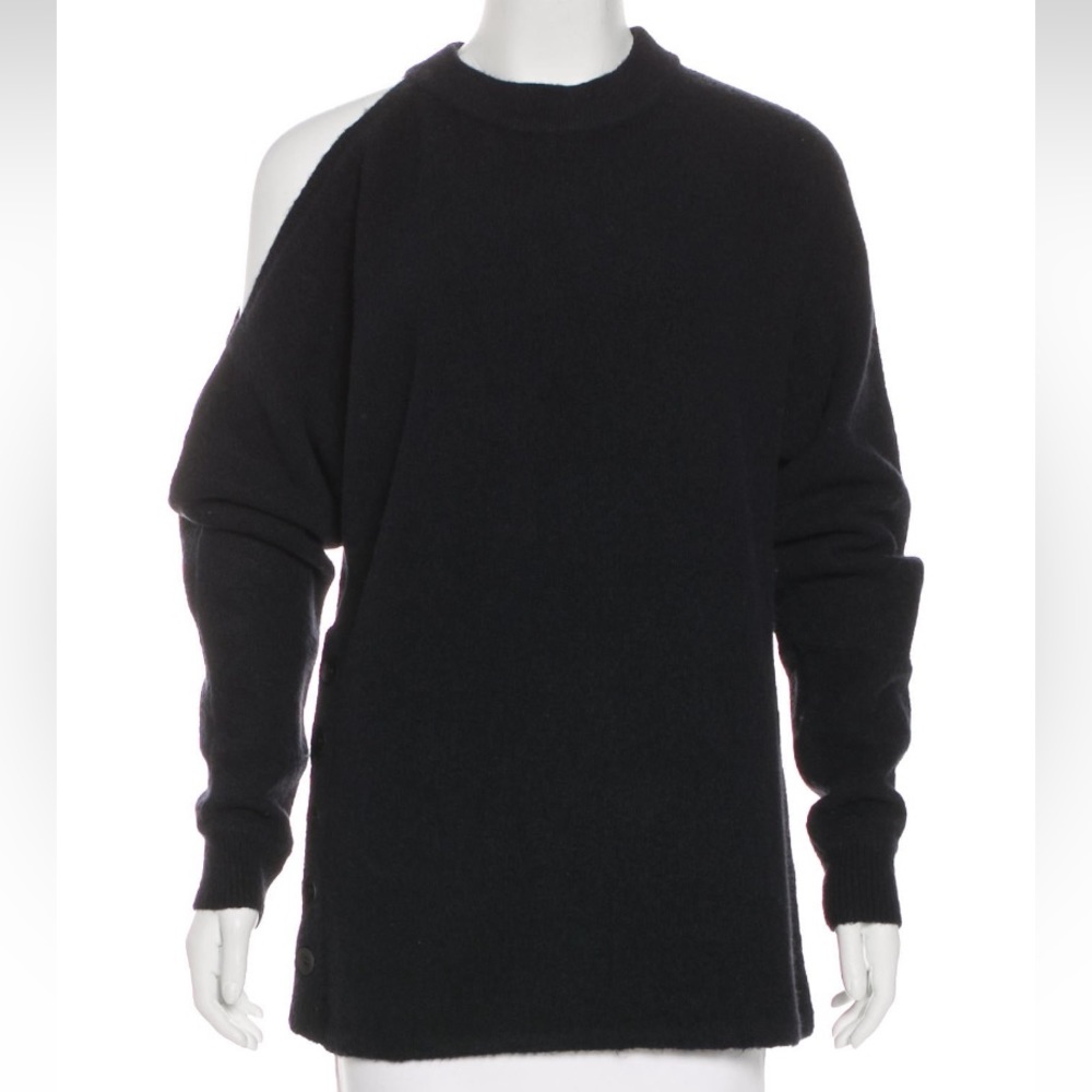 Tibi sweater with cut out shoulder and buttons